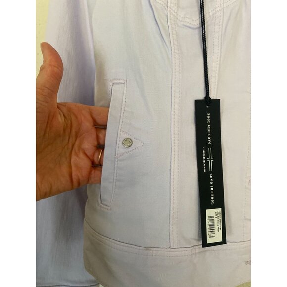 NWT Liverpool Los Angeles Womens Lilac Denim Jacket Size Small - Picture 6 of 13